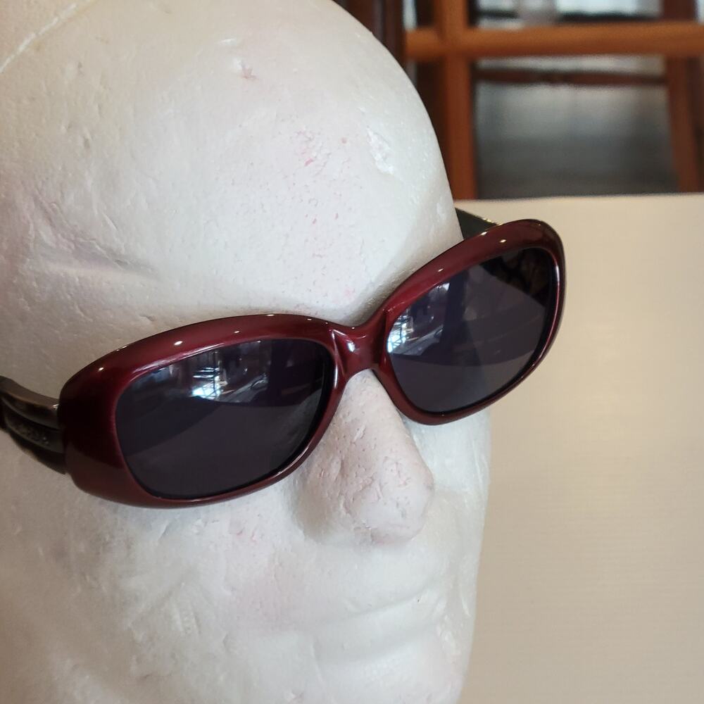 Womens sunglasses Escada B425 Maroon plastic frames gray lenses 58x15x135 - Picture 12 of 13